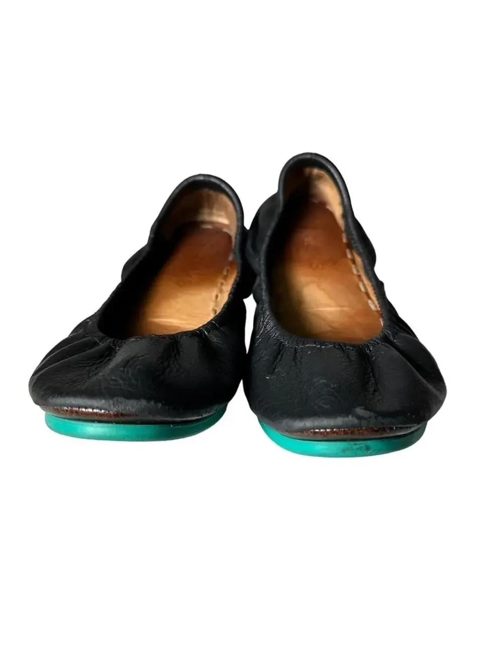 TIEKS by Gavrieli Matte Black Leather Ballet Flats | Women’s Size 8